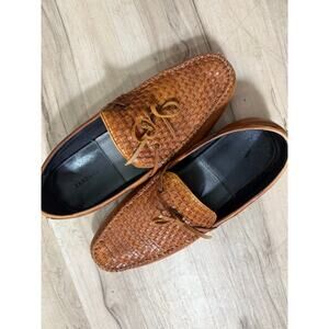 ZANZARA, MEN’S BROWN & WHITE MENS “NOAM” LOAFERS, SIZE 10.5 Zanzara Loafers & Slip-Ons for Men on Sale up to 90% Off  main image 2